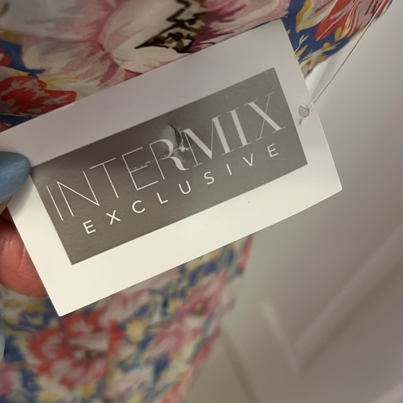 Intermix Sophia Silk Printed Floral Tiered High Low Dress - Picture 10 of 12